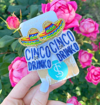 Taylor Shaye Designs: Custom Beaded Cinco De Drinko Earrings