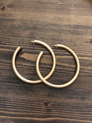 Big Hoops: Matte Gold