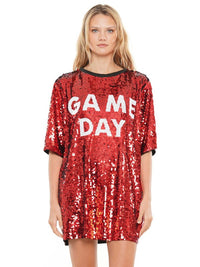 Game Day: Sequin T-Shirt Dress