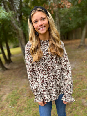 Setting Goals: Leopard Ruffle Top