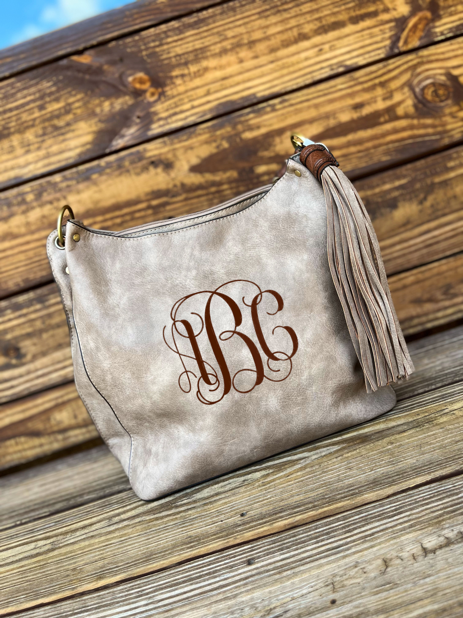 Flower Hobo Monogram – Keeks Designer Handbags