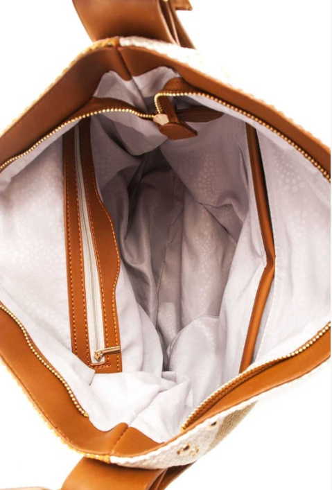 Nuetral You Stripe Monogram Handbag