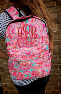 Custom Printed Monogram Backpacks