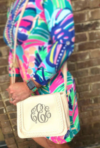 Marie Neutral Monogram Crossbody