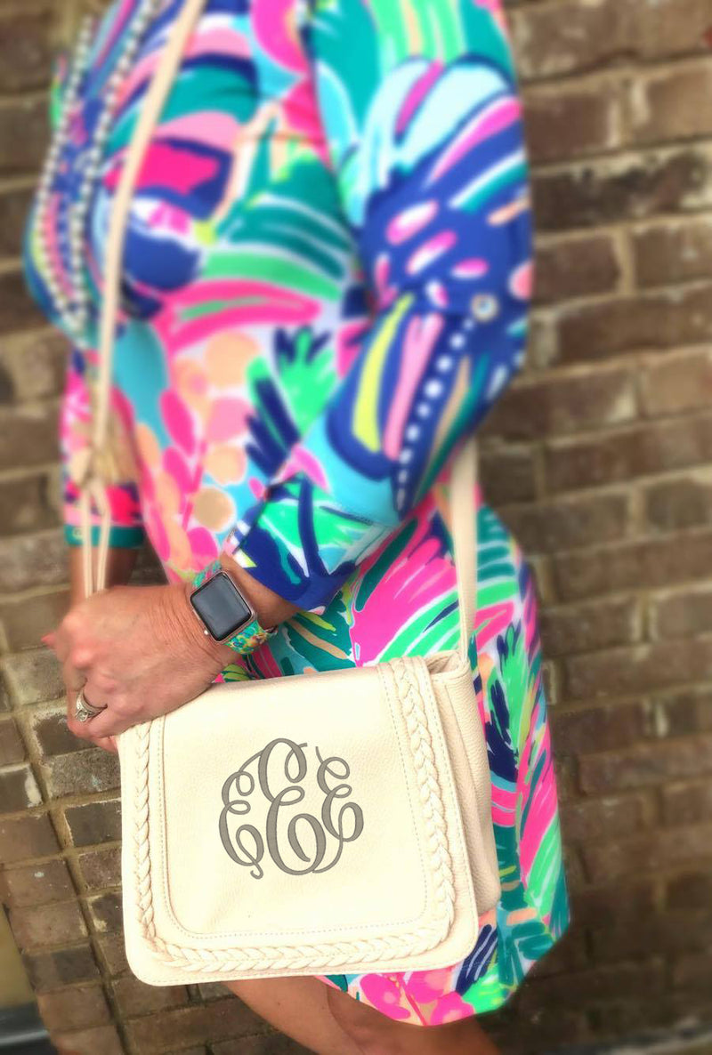 Marie Neutral Monogram Crossbody