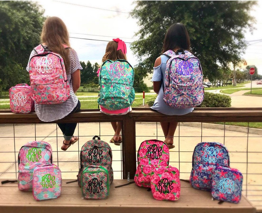 Monogrammed School Backpacks, Personalized Backpacks for Girls