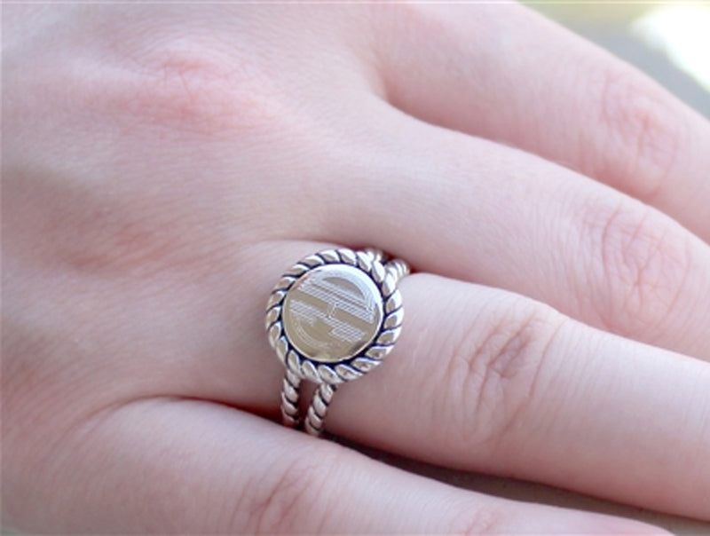 Yerman Monogram Ring: Sterling  Silver Ring
