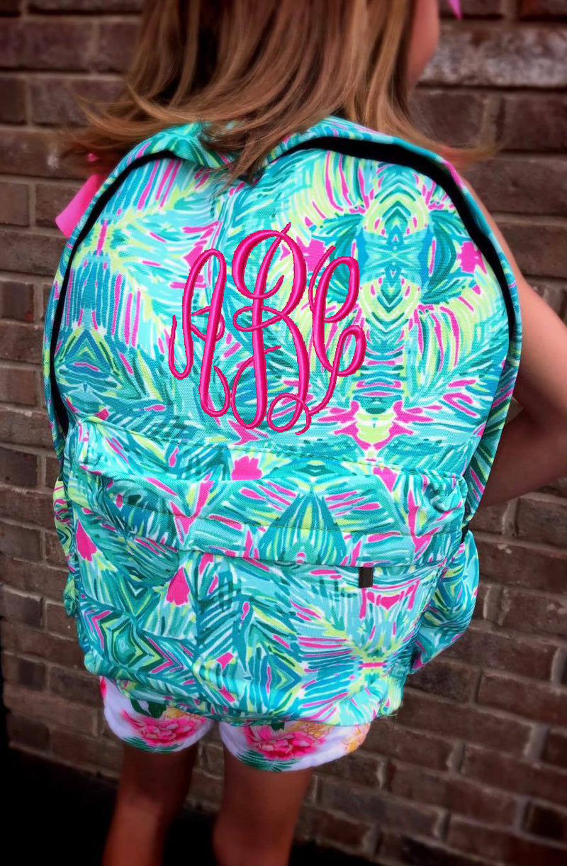 Custom Printed Monogram Backpacks