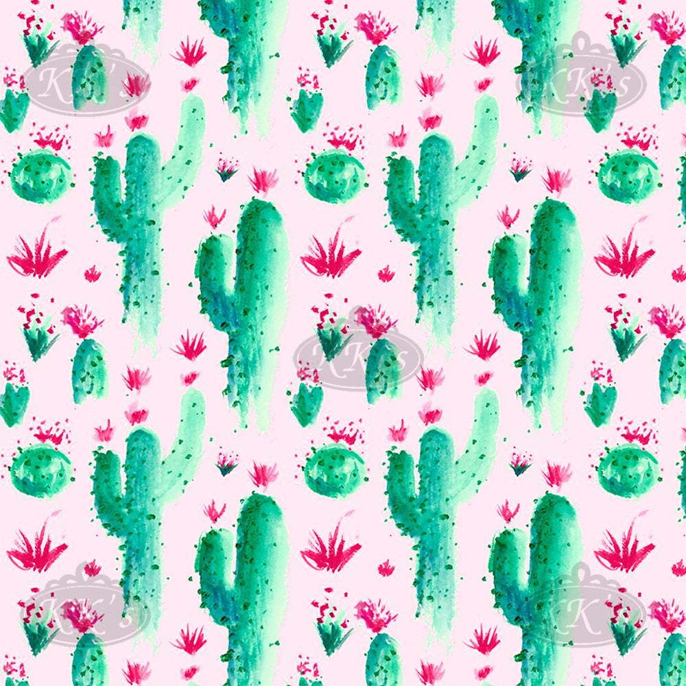 Custom Shower Accessories: Pink Cactus