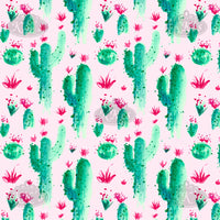Custom Shower Accessories: Pink Cactus