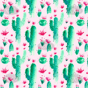 Custom Shower Accessories: Pink Cactus