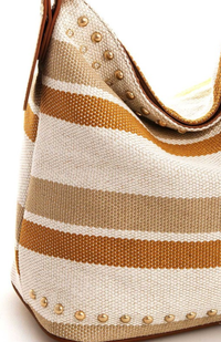 Nuetral You Stripe Monogram Handbag