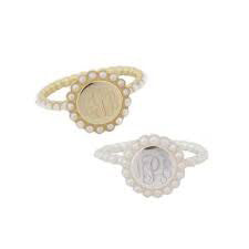 Perfectly Pearl Monogram Ring
