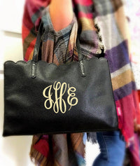 Scalloped Monogram Handbags