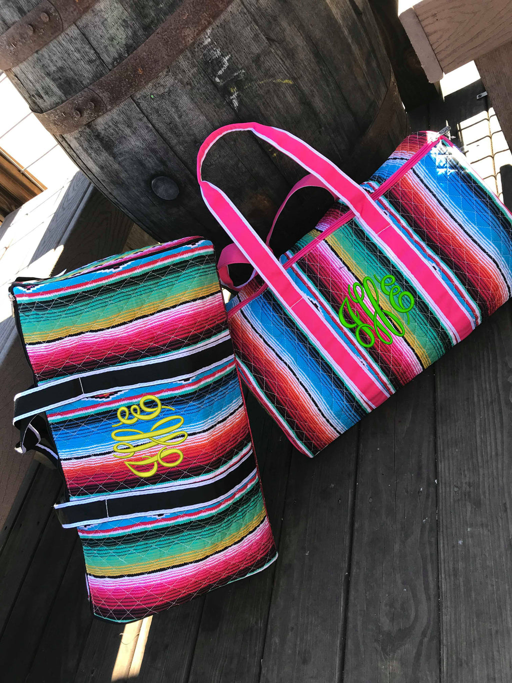 Serape Bright Monogram Duffel Bag