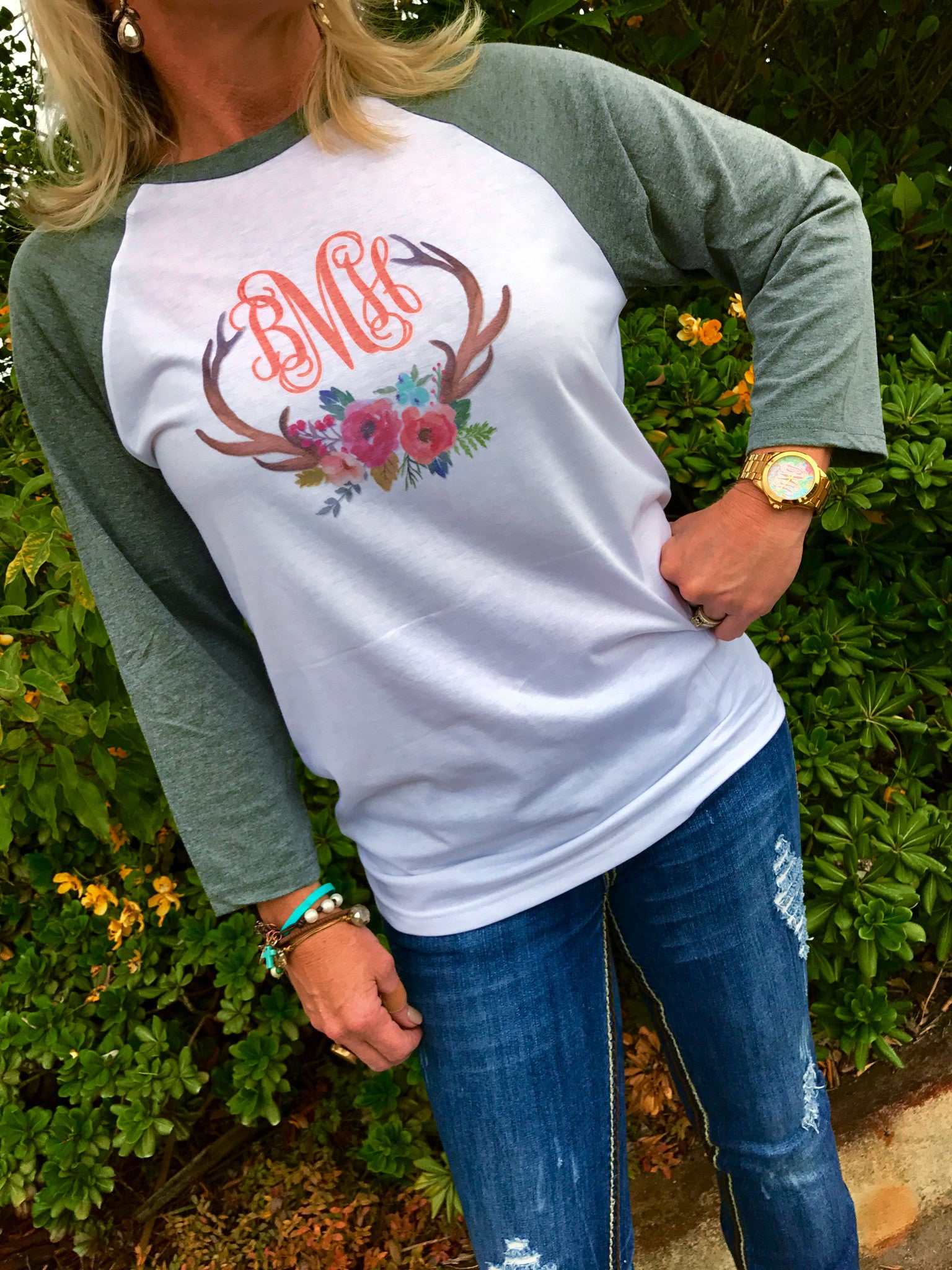 Monogram baseball hot sale tee
