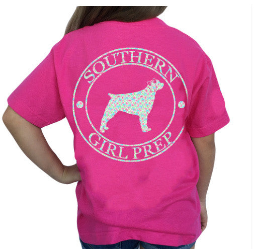 Southern Girl Prep: Pink/Floral Logo YOUTH