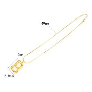 Golden Bamboo Initial Necklace