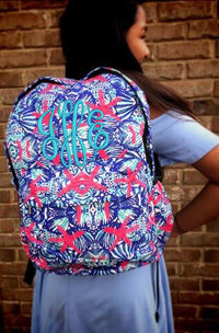 Custom Printed Monogram Backpacks