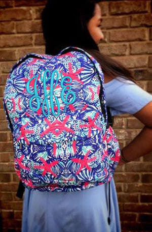 Custom Printed Monogram Backpacks