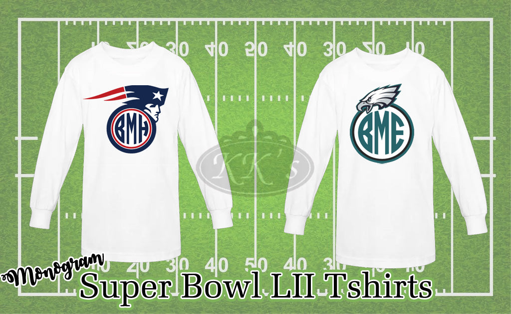 Superbowl LII: Monogram Shirts PATRIOTS vs EAGLES