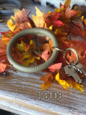 Fall leather bangle key fobs