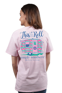Simply Southern Short Sleeve Tshirt: How We Roll/ Lulu