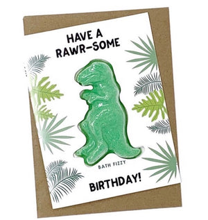 Have a Rawr-Some Birthday Bath Fizzy Card