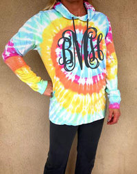 Monogram Tie Dye Hooded Tee