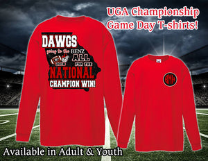National Championship 2018 DAWGS Game Day Long Sleeve Tee: Red